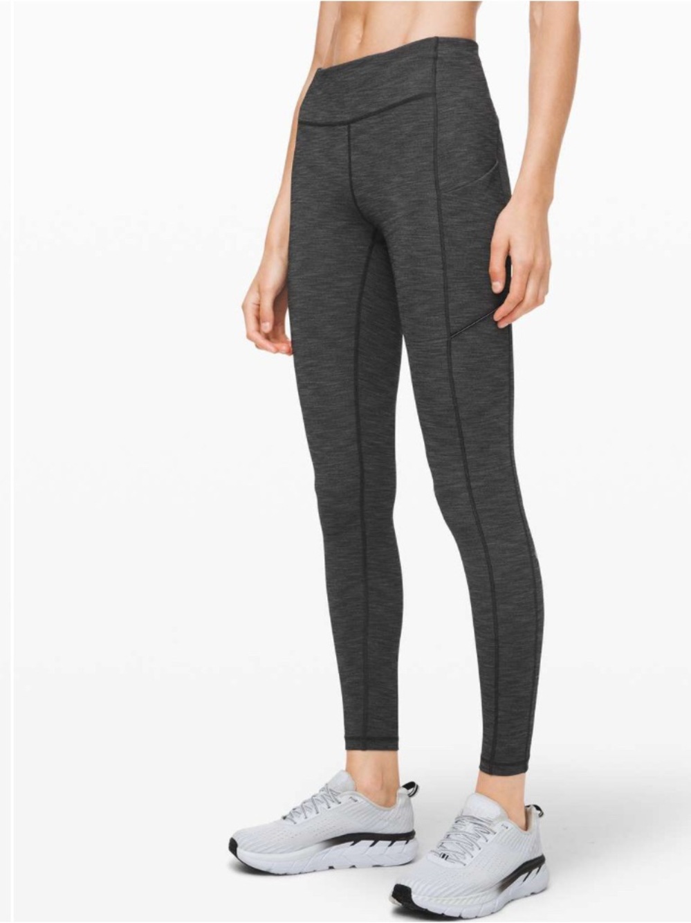 Lululemon Speed Up Tight 27” Size 10 Heathered Black Pockets